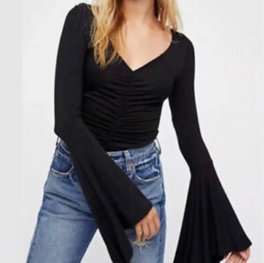 Free People Bell Sleeve Top